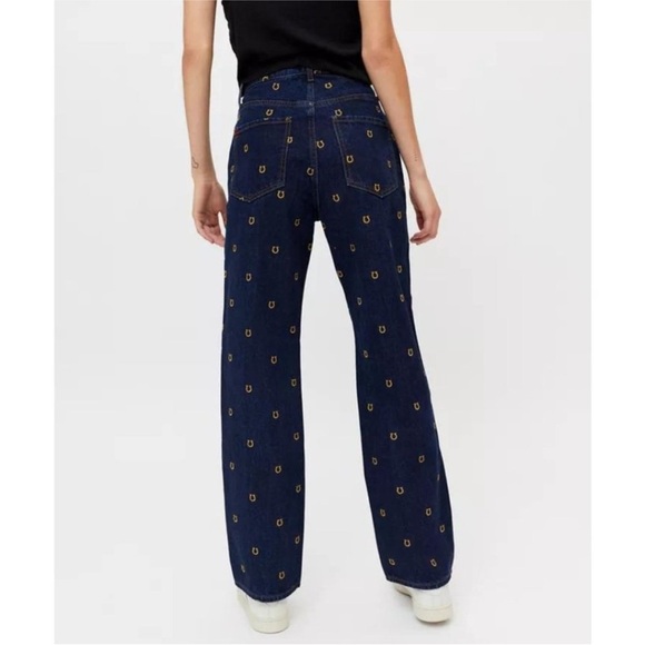 BDG High Waisted Cowboy Horseshoe Denim Jeans size 26 Urban Outfitters Concert - Picture 8 of 14